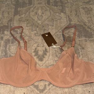 Women's Underwire Mesh Bra in Tan Illyric Sz 36C